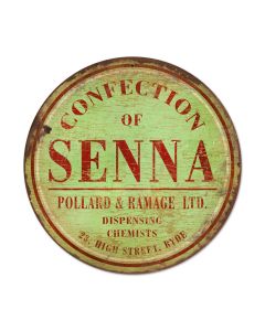 Connection of Senna, Home and Garden, Round Metal Sign, 14 X 14 Inches