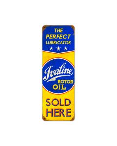 Ivaline Motor Oil, Automotive, Vintage Metal Sign, 8 X 24 Inches
