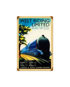 West Railway, Train and Rail, Vintage Metal Sign, 12 X 18 Inches