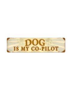 Dog CoPilot, Aviation, Vintage Metal Sign, 20 X 5 Inches