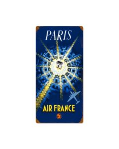 Paris Air France, Travel, Vintage Metal Sign, 12 X 24 Inches