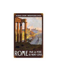Rome, Travel, Vintage Metal Sign, 12 X 18 Inches