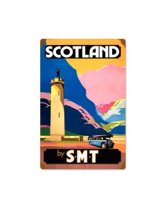 Scotland by SMT, Travel, Vintage Metal Sign, 12 X 18 Inches