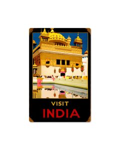 Vista India Travel, Travel, Vintage Metal Sign, 12 X 18 Inches