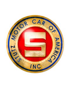 Stutz Motor Car, Automotive, Round Metal Sign, 14 X 14 Inches