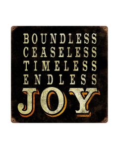 Endless Joy, Home and Garden, Vintage Metal Sign, 12 X 12 Inches