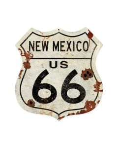 New Mexico US 66, Street Signs, Shield Metal Sign, 28 X 28 Inches