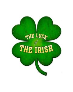 Luck Of The Irish Four Leaf Clover, Bar and Alcohol, Custom Metal Shape, 16 X 19 Inches