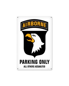 101st Airborne Parking, Allied Military, Metal Sign, 12 X 18 Inches