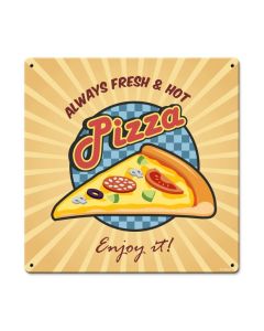 Pizza 12x12, Humor, Metal Signs, 12 X 12 Inches