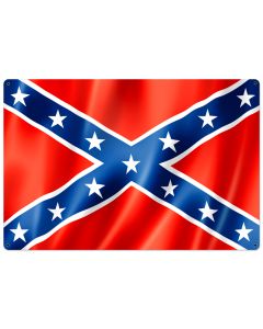 Confederate Flag Wave, Personalized, METAL SIGN , 36 X 24 Inches