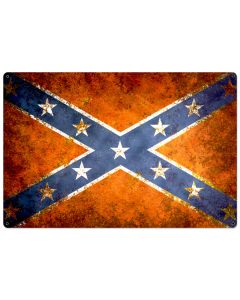 Confederate Flag Vintage, Personalized, METAL SIGN , 36 X 24 Inches