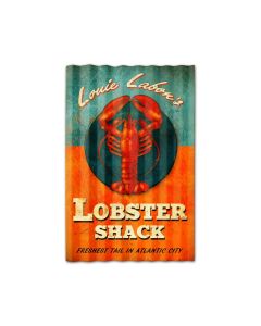 Lobster Shack Corrugated, Home and Garden, Corrugated Rustic Barn Wood Sign, 16 X 24 Inches
