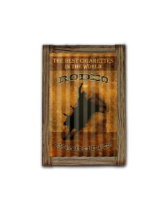 Rodeo Cigarettes Corrugated, Home and Garden, Corrugated Rustic Barn Wood Sign, 16 X 24 Inches