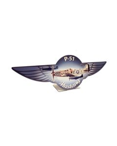 P51 Mustang Topper, Allied Military, Table Topper, 12 X 4 Inches