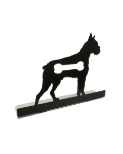 Boxer Silhouette Topper, Home and Garden, Table Topper, 9 X 6 Inches