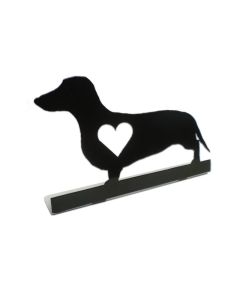Dachshund Silhouette Dog Topper, Home and Garden, Table Topper, 9 X 6 Inches