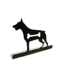 Doberman Silhouette Dog Topper, Home and Garden, Table Topper, 9 X 6 Inches