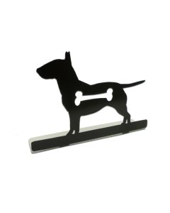 Bull Terrier Silhouette Dog Topper, Home and Garden, Table Topper, 9 X 6 Inches