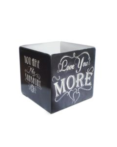 Love You More Cube Topper, Home and Garden, Table Topper, 3 X 5 Inches