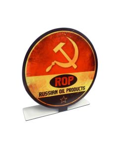 ROP Russian Oil Products Topper, Automotive, Table Topper, 8 X 8 Inches