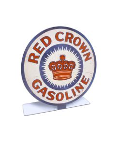 Red Crown Gasoline Topper, Automotive, Table Topper, 8 X 8 Inches