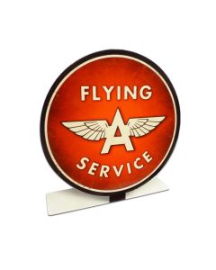 Flying A Service Topper, Automotive, Table Topper, 8 X 8 Inches