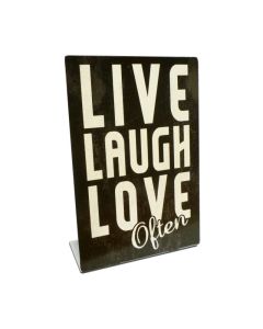 Live Laugh Love Topper, Automotive, Table Topper, 6 X 9 Inches