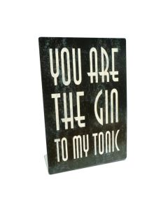 Gin Tonic Topper, Automotive, Table Topper, 6 X 9 Inches