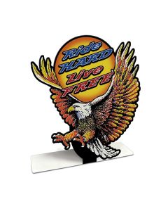 Ride Hard Live Free Eagle, Motorcycle, Table Topper, 8 X 8 Inches