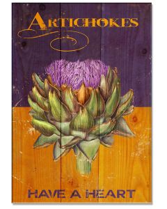Artichokes Have A Heart, Food, Wood Print, 14 X 20 Inches