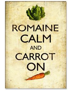 Romaine Calm Carrot On, Food, Wood Print, 14 X 20 Inches