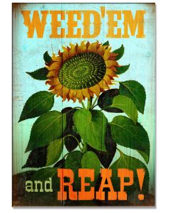 Weed-Em Reep, Home and Garden, WOOD PRINT , 14 X 20 Inches