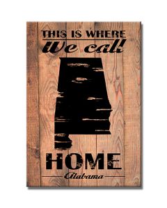 Home Alabama, Home and Garden, Wood Print, 18 X 26 Inches