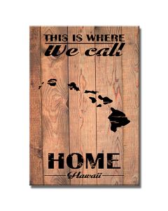 Home Hawaii, Home and Garden, Wood Print, 18 X 26 Inches