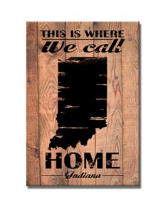 Home Indiana, Home and Garden, Wood Print, 18 X 26 Inches