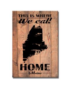 Home Maine, Home and Garden, Wood Print, 18 X 26 Inches