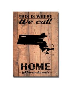 Home Massachusetts, Home and Garden, Wood Print, 18 X 26 Inches