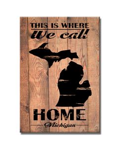 Home Michigan, Home and Garden, Wood Print, 18 X 26 Inches