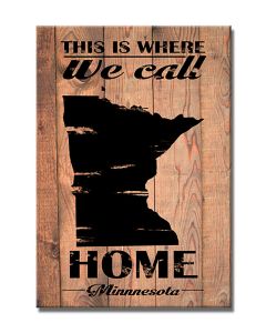 Home Minnesota, Home and Garden, Wood Print, 18 X 26 Inches