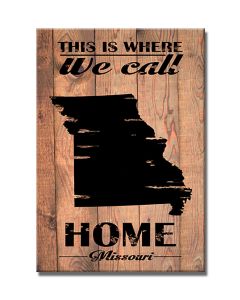 Home Missouri, Home and Garden, Wood Print, 18 X 26 Inches