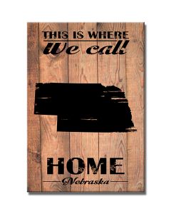 Home Nebraska, Home and Garden, Wood Print, 18 X 26 Inches