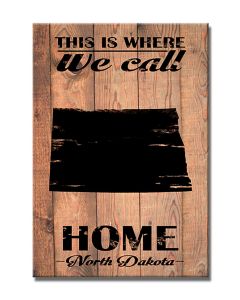 Home North Dakota, Home and Garden, Wood Print, 18 X 26 Inches