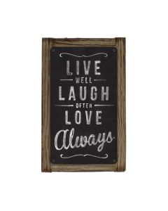 Live Laugh Love With Wood Frame, Home and Garden, Wood Frame, 8 X 14 Inches