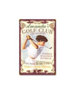 Golf Club, Personalized, Vintage Metal Sign, 16 X 24 Inches