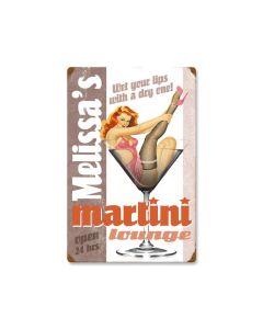 Martini Lounge, Personalized, Vintage Metal Sign, 16 X 24 Inches