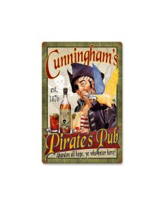 Pirates Pub, Personalized, Vintage Metal Sign, 16 X 24 Inches