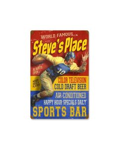 Sports Bar, Personalized, Vintage Metal Sign, 16 X 24 Inches