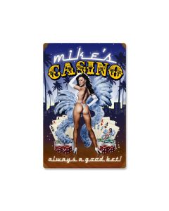 Casino, Personalized, Vintage Metal Sign, 16 X 24 Inches