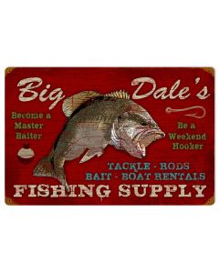 Fishing Supply, Personalized, Vintage Metal Sign, 16 X 24 Inches